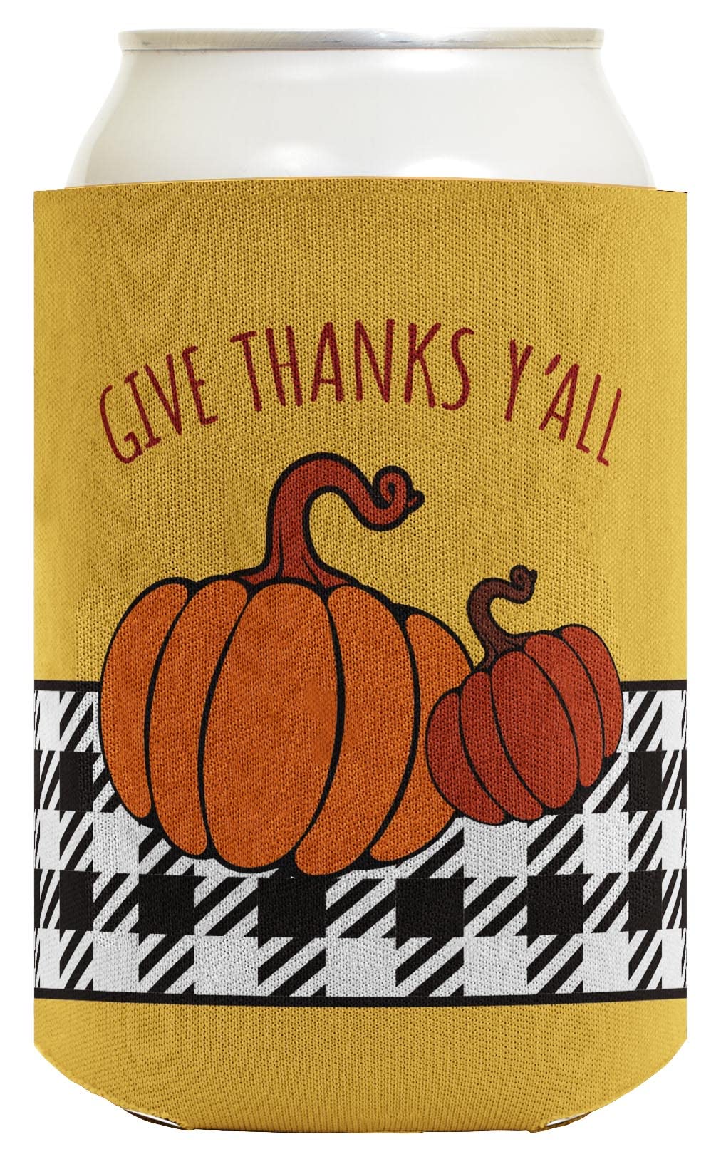 96-Pack Fall Party Supplies - Thanksgiving Can Coolers & Coolies in White | Perfect for Autumn Gatherings, BBQs, and Outdoor Events