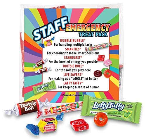 Emergency Treat Pack for Employees - Set of 25 Staff Appreciation Goody Bags | Perfect for Office Rewards, Team Motivation & Corporate Gifting