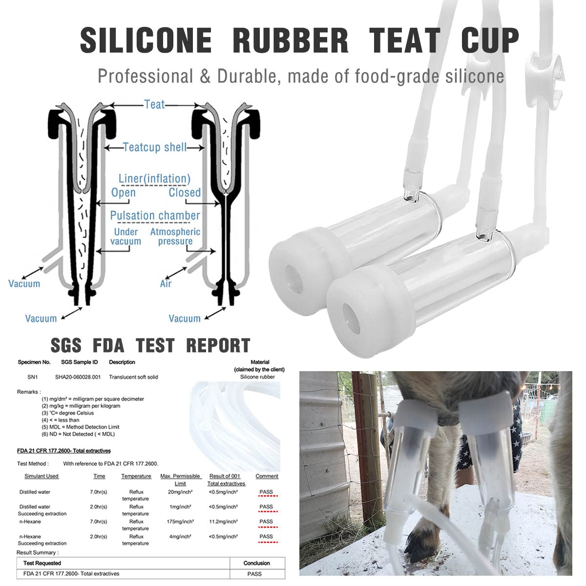 12L Rechargeable Goat Milking Machine with Adjustable Speed & Pulsating Vacuum Pump - 304 Stainless Steel Milk Bucket with Auto Stop Valve - Perfect for Small Farms & Homesteads (Pro Model)