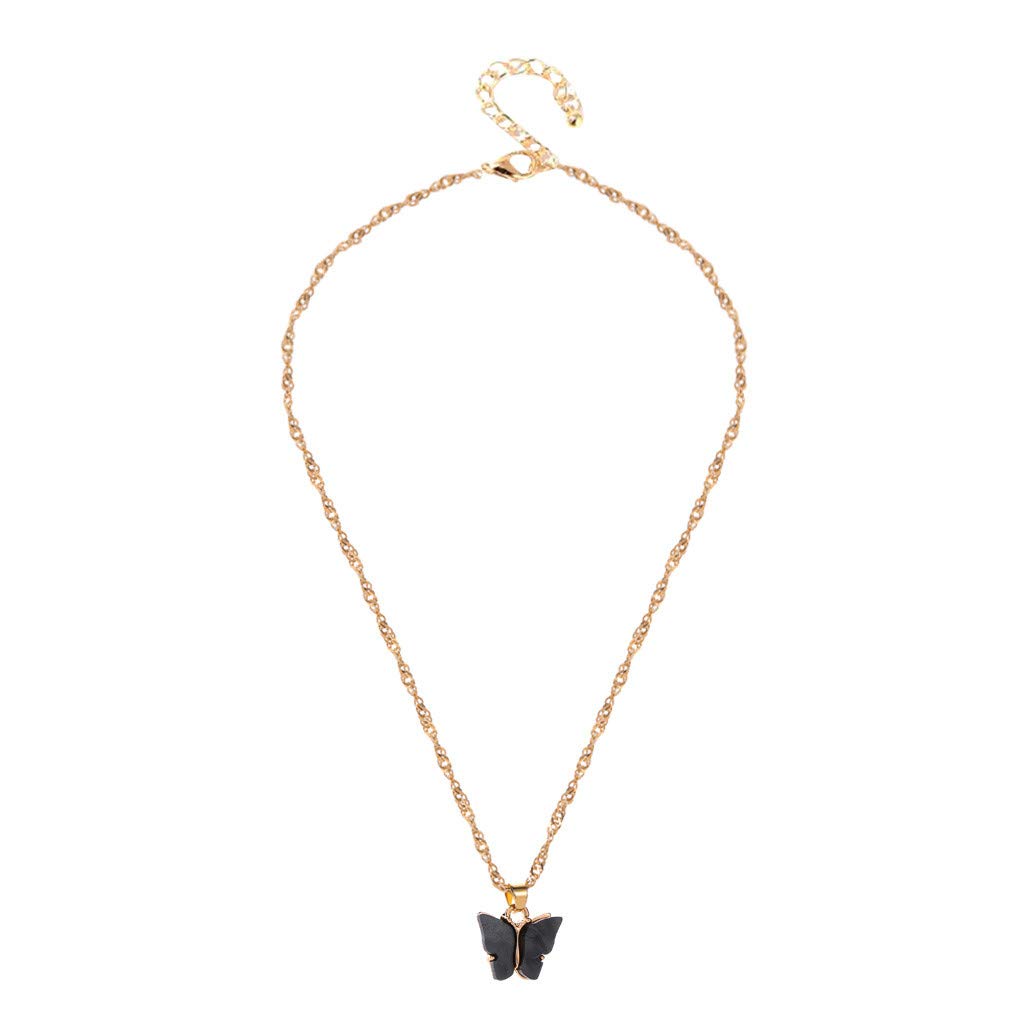 Personalized Heart Initial Necklace for Women - 14K Gold Plated Acrylic Pendant with Adjustable Chain - Romantic Gift for Anniversary, Valentine's Day & Birthday (Black, One Size)