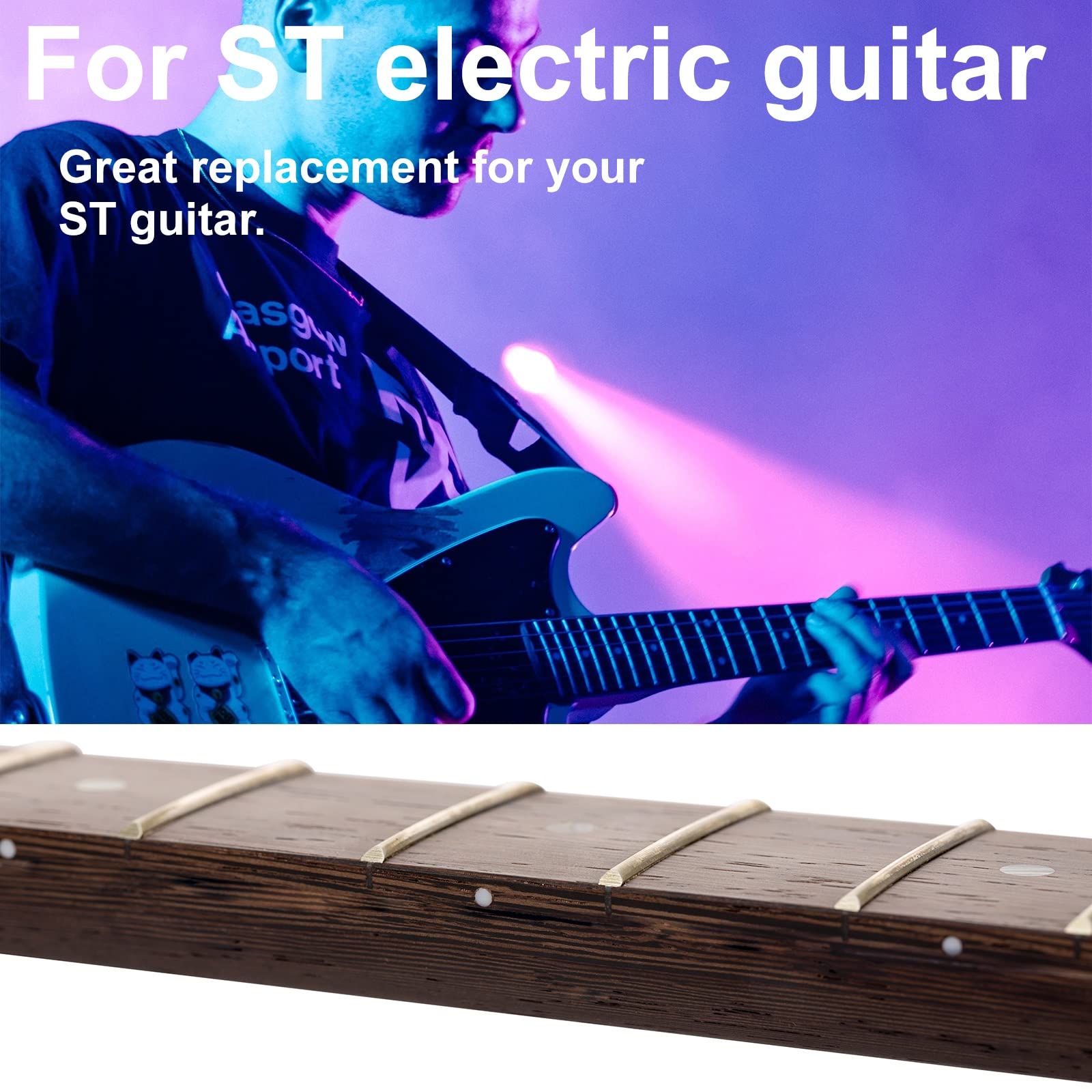 22-Fret Star Wenge Electric Guitar Neck with 14
