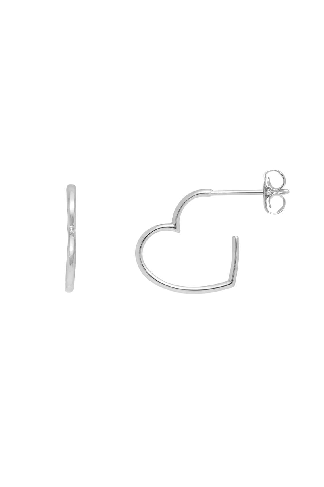 Open Heart Hoop Earrings for Women - 14K Gold Plated Dainty Minimalist Jewelry - Perfect for Valentine's Day Gifts, Date Night & Everyday Wear