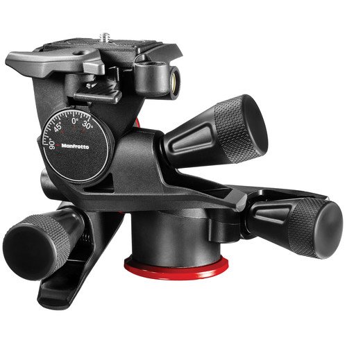 Manfrotto MHXPRO-3WG XPRO Geared Tripod Head with 2 ZAYKiR Quick Release Plates - Professional 3-Way Camera Head for DSLR & Video Photography - Perfect for Studio, Landscape & Architectural Shooting