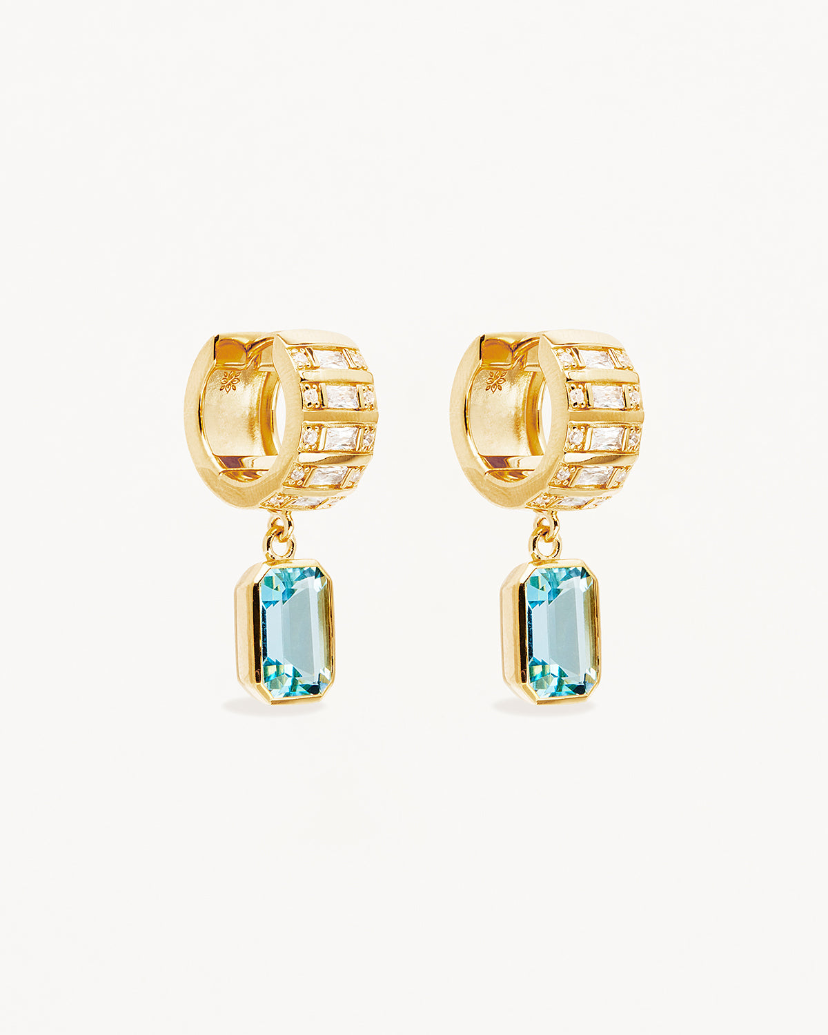 18K Gold Vermeil Calm Your Soul Topaz Earrings - Elegant Dangle Earrings for Women, Perfect for Weddings, Parties & Everyday Wear