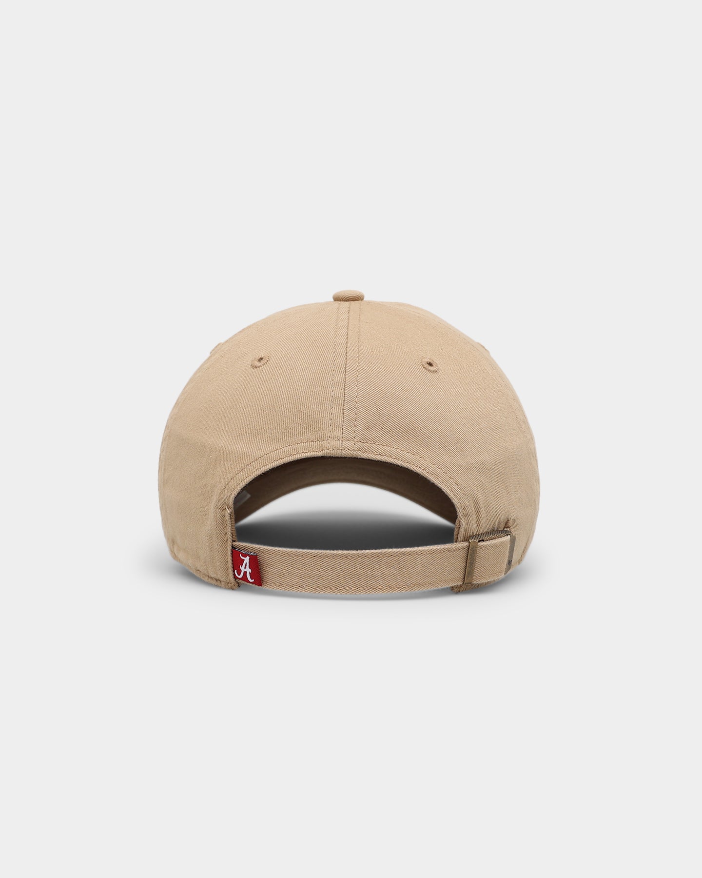 47 Brand Alabama Crimson '47 Clean Up Strapback Khaki Hat - Adjustable Baseball Cap for Men & Women - Perfect for Football Games, Tailgating & Casual Wear