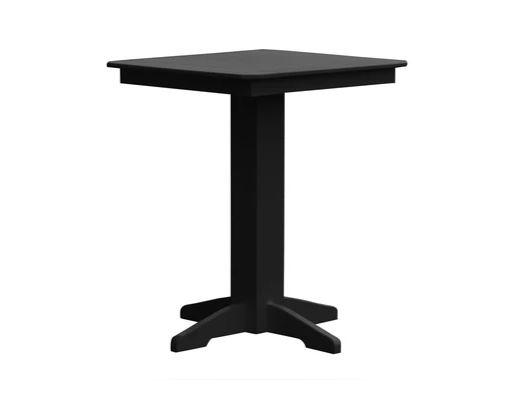 A & L Furniture Square Bar Table with FREE 2 Umbrella Holes - Outdoor Patio Dining & Backyard Entertaining