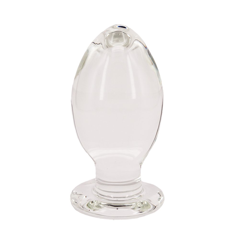 Extra Large Glass Butt Plug - Crystal Anal Trainer & G-Spot Stimulator Sex Toy for Beginners & Advanced Play (BDSM, Couples, Solo Use)