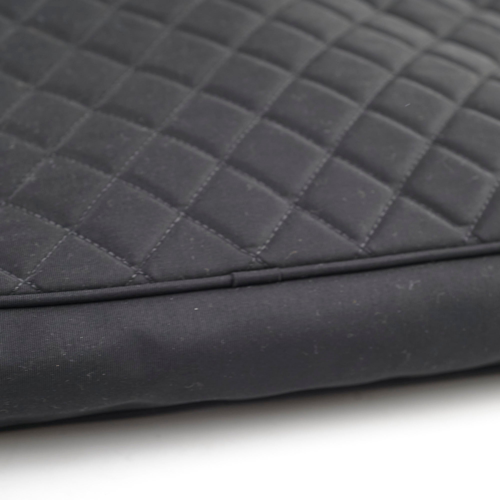 Chanel Quilted Black Laptop Sleeve with Zipper - Stylish Protective Case for MacBook, iPad, Work & Travel