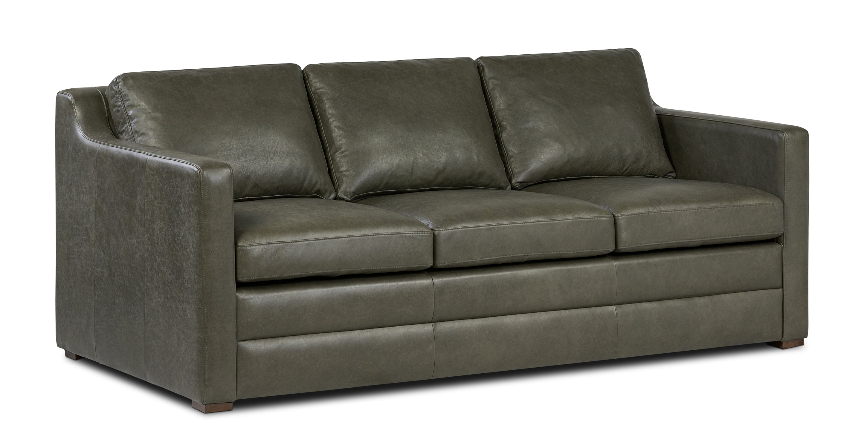 Sorrento Leather Convertible Sleeper Sofa with Pull-Out Bed - Modern Sectional Couch for Small Spaces, Living Room & Guest Room