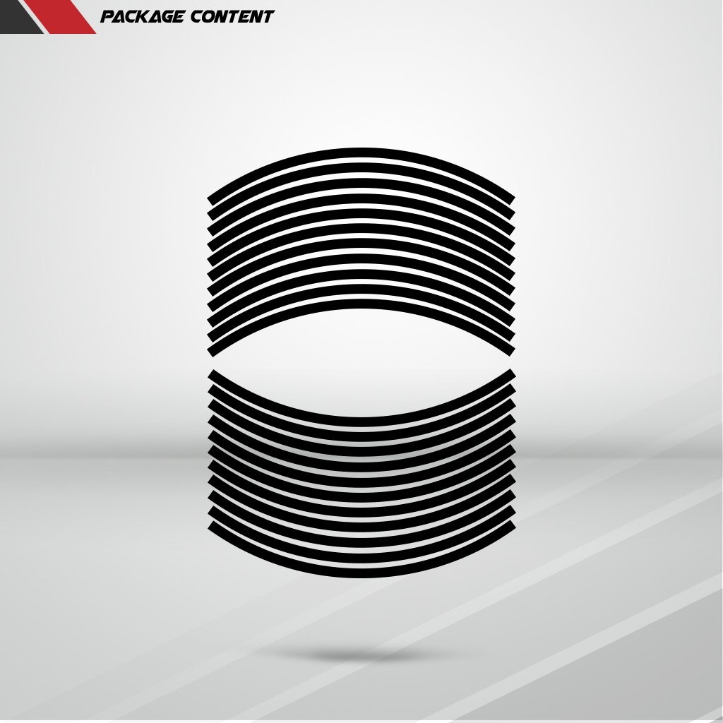 Kawasaki Ninja 650 Compatible Stickman Vinyls - Gloss White Thick Outer Rim Liner Stripe Decals | Perfect for Motorcycle Customization & Rim Protection