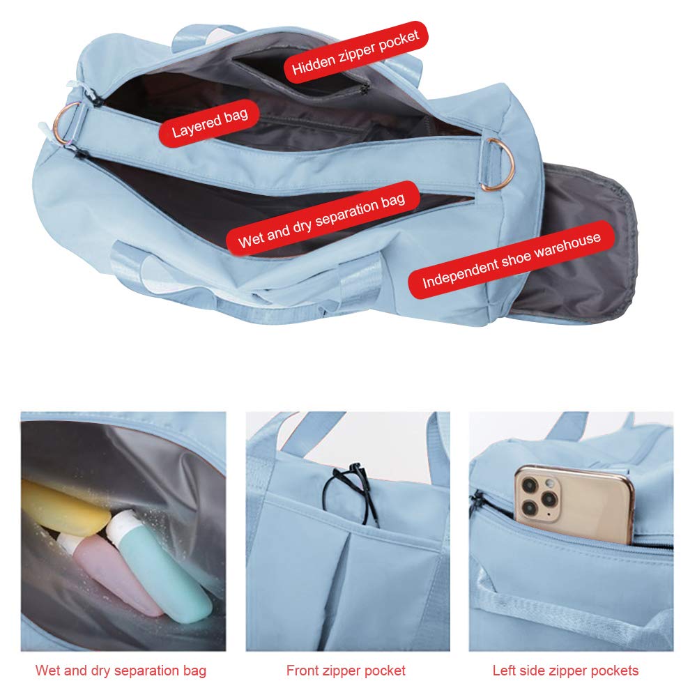 Waterproof Gym Duffle Bag with Shoe Compartment - 29L Sports & Travel Bag for Men & Women - Perfect for Workouts & Weekend Trips