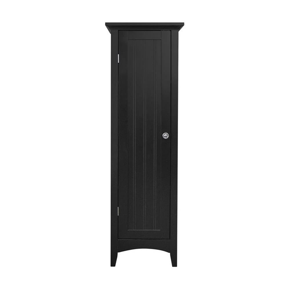 Classic American Black Kitchen Storage Pantry Cabinet with One Door - Perfect for Home, Office, and Restaurant Organization