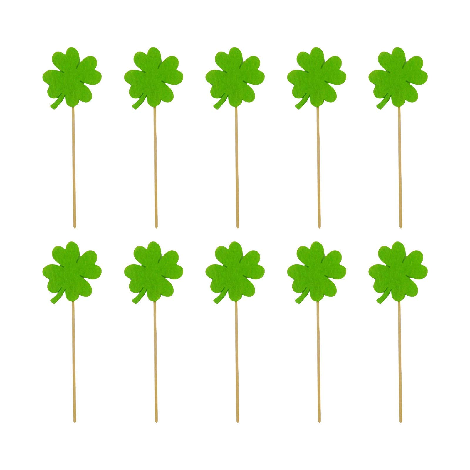 10pcs St. Patrick's Day Wedding Cake Toppers - Deer Cake Decorations for Birthday, Anniversary & Party Celebrations - Perfect for DIY Dessert Decorating and Holiday Baking Projects