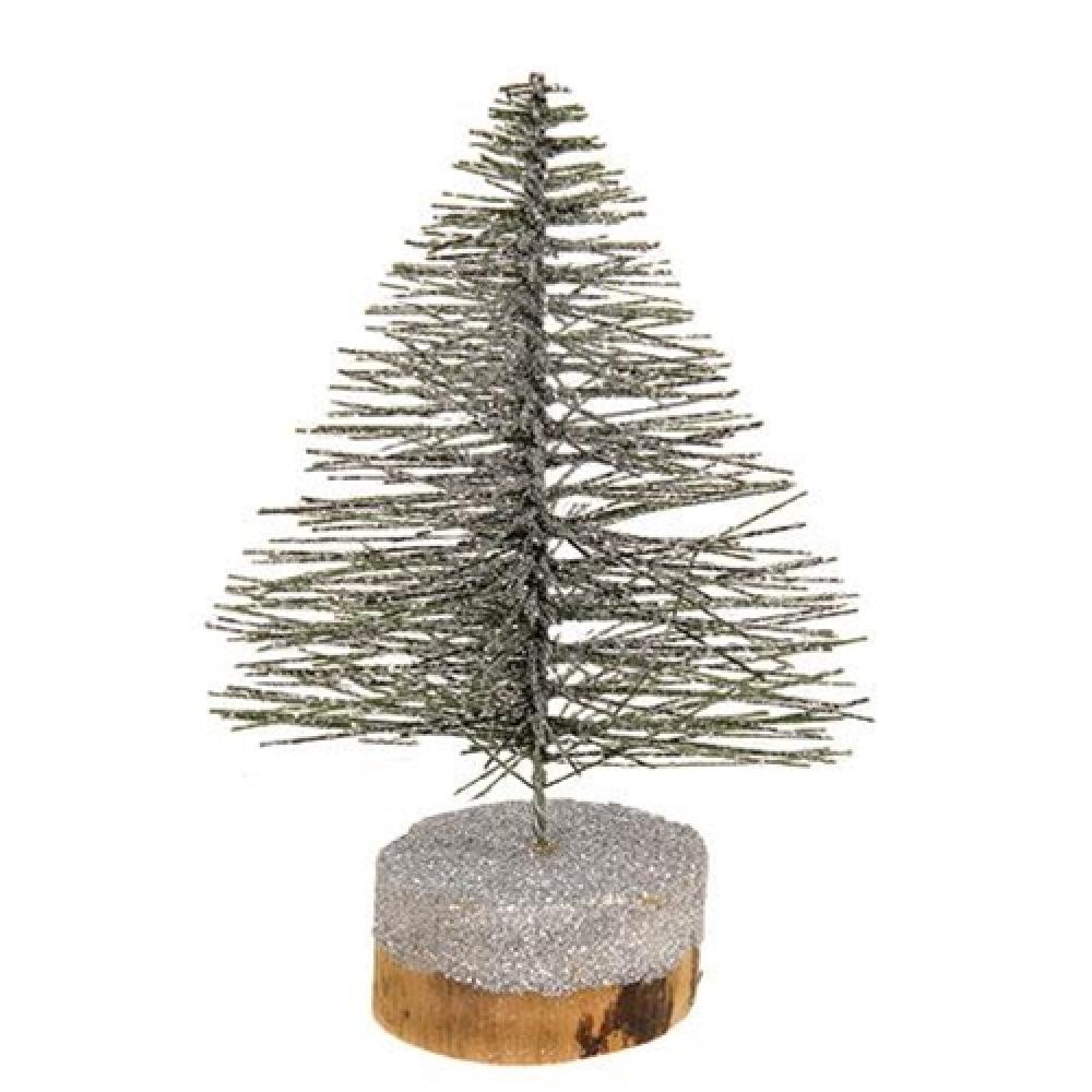 Small Flat Bottle Brush Tree - Mini Christmas Tree Decor for Bottles, DIY Crafts, and Holiday Home Decor | Perfect for Tabletop, Gifts, and Festive Parties