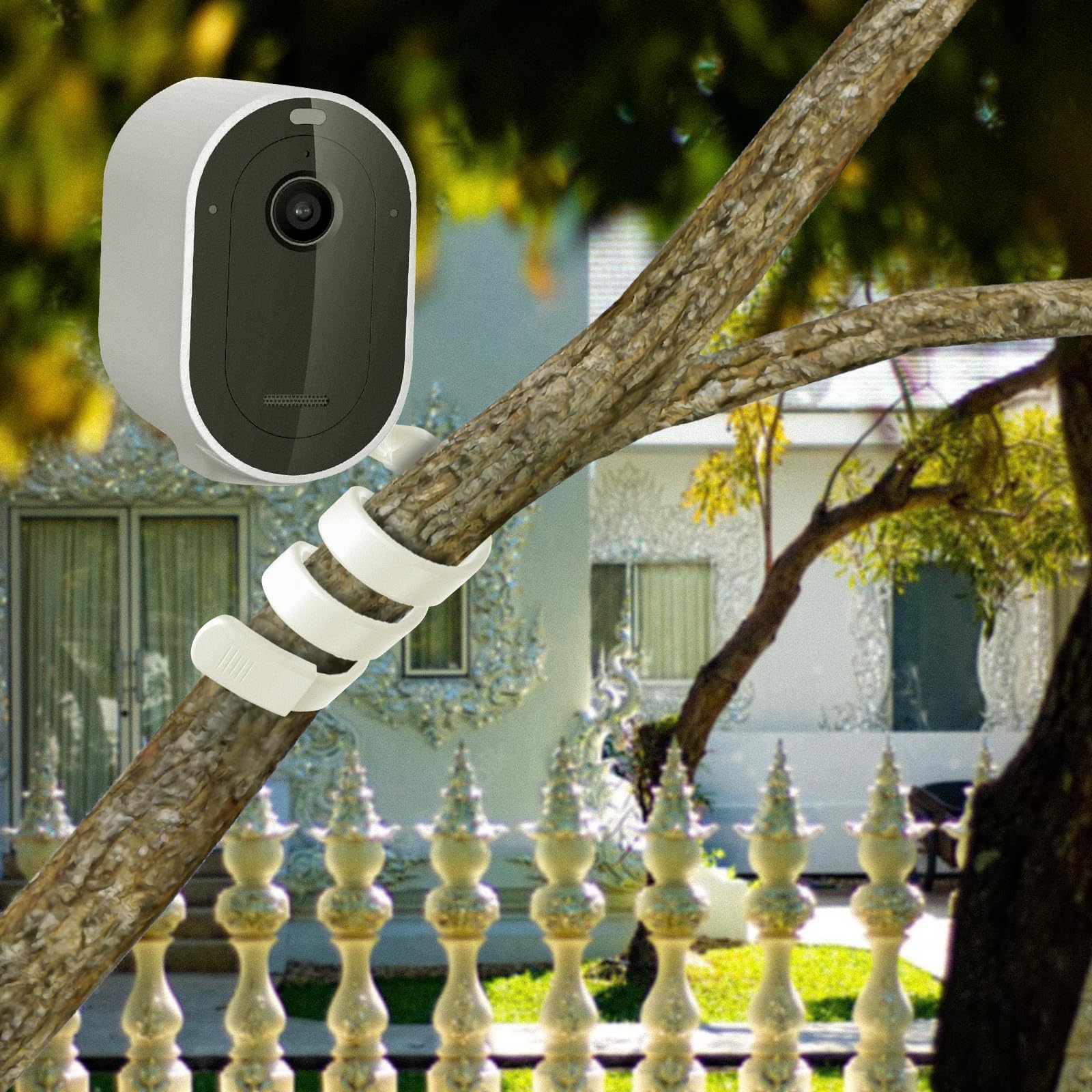 1 Pack Flexible Twist Mount for Arlo Pro/Pro 2/Pro 3/Ultra, No-Drilling Outdoor Security Camera Mount - Compatible with EufyCam, Roelink Argus & More - Perfect for Home Surveillance, Garage Monitoring & Outdoor Security Systems