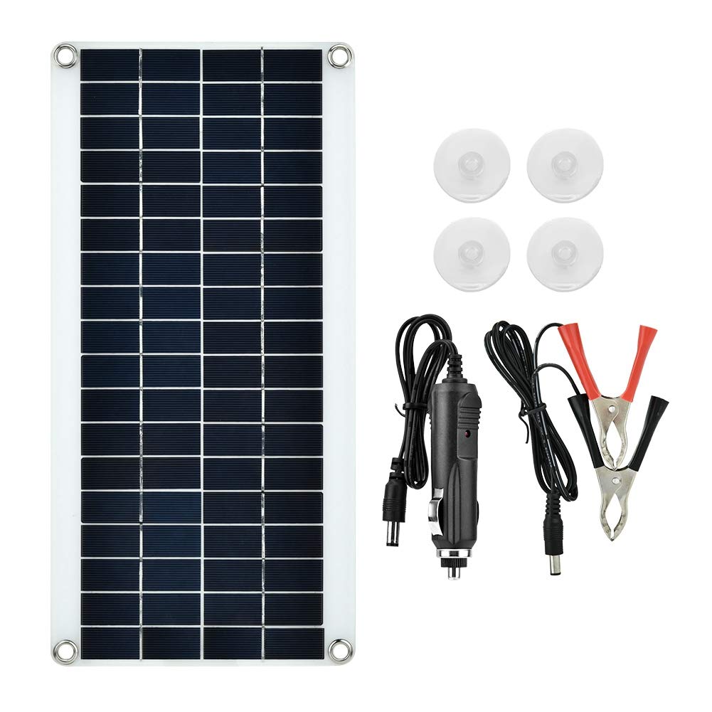 20W Flexible Polycrystalline Solar Panel - Portable & Waterproof Solar Charger for Outdoor Activities, Travel, Hiking, Camping | Perfect for Emergency Power & Off-Grid Adventures