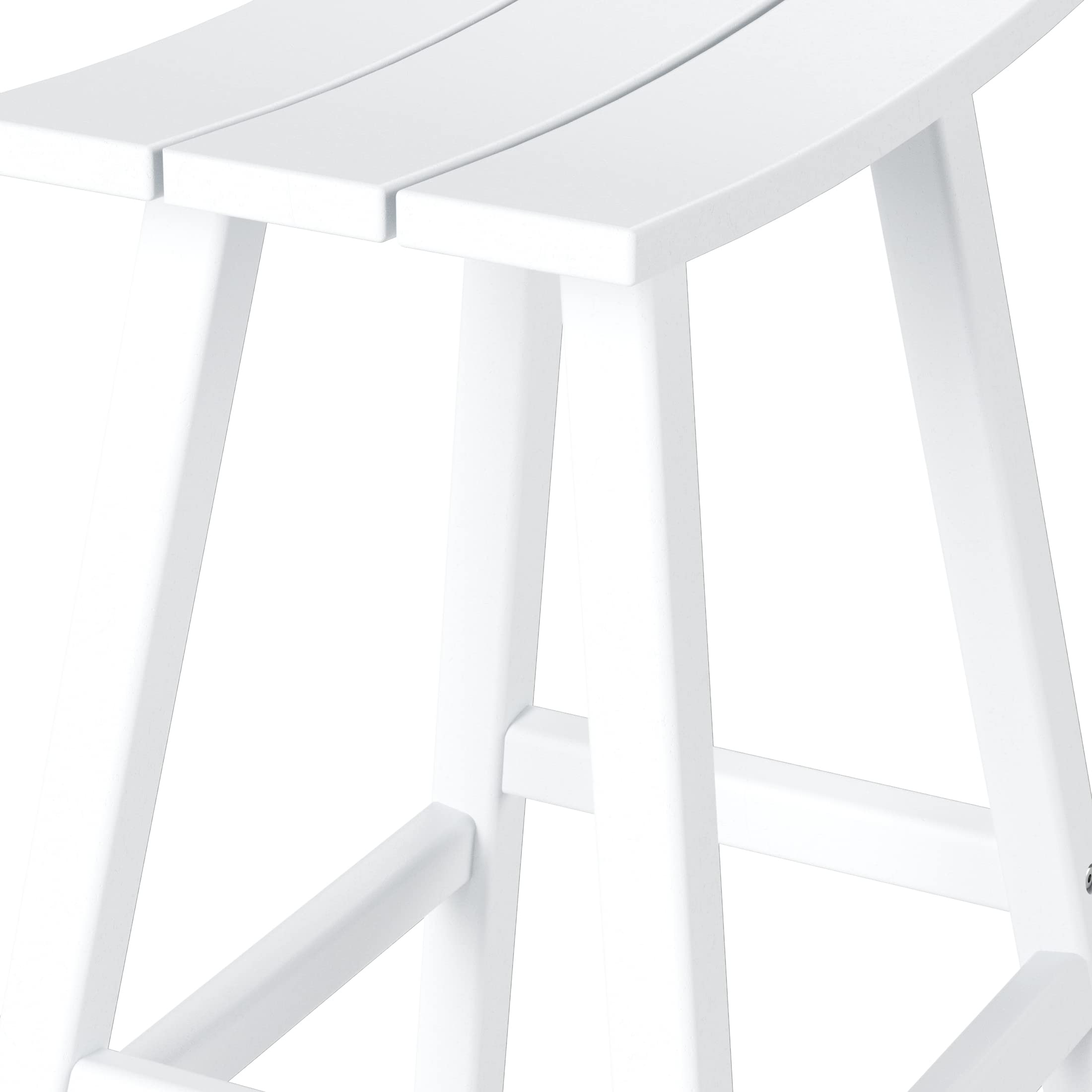 WestinTrends Malibu 2-Piece 29-Inch Outdoor Bar Stools Set - Patio Saddle Stools in Gray for Backyard, Deck & Poolside Dining
