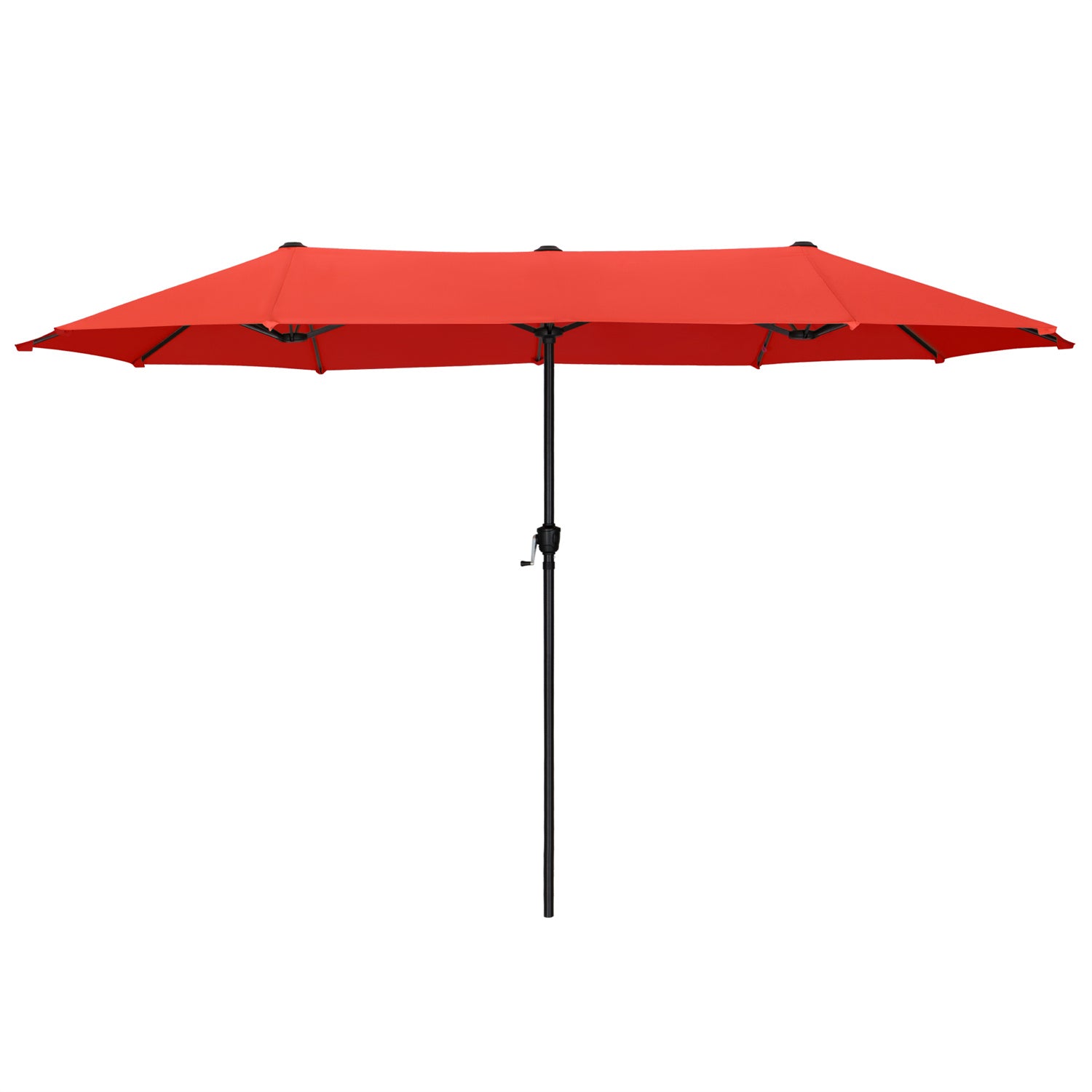 PHI VILLA 13ft Large Double Sided Outdoor Patio Umbrella with Crank & Tilt - Sun Shade for Pool, Garden, Deck, Backyard, Beach & Outdoor Dining