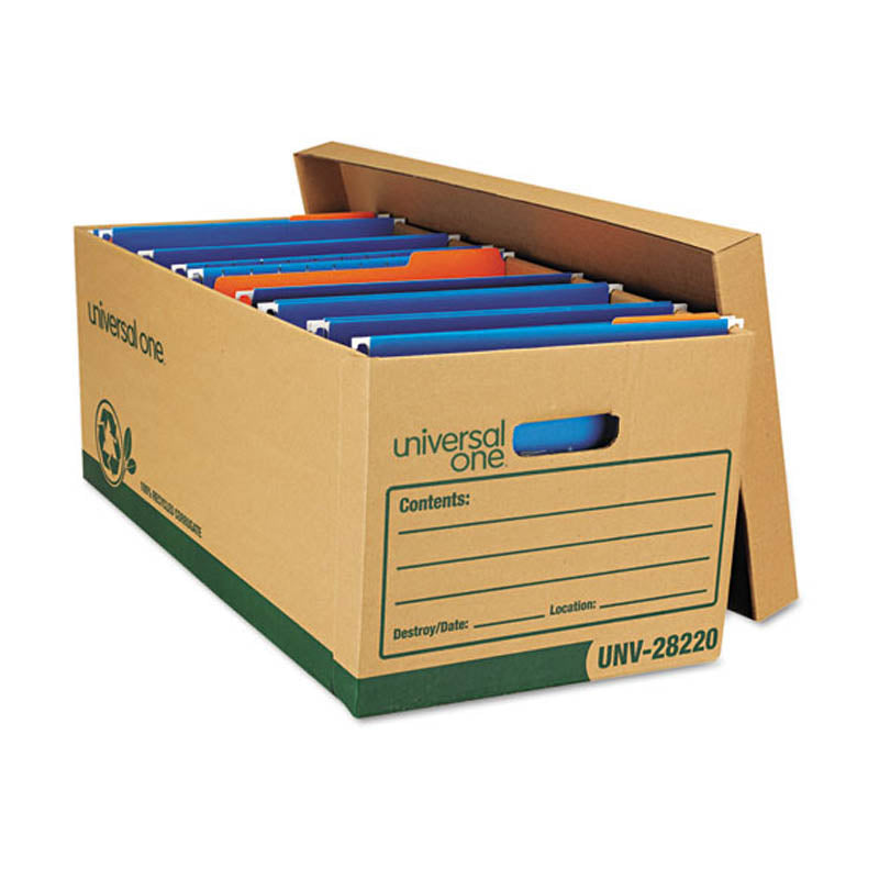 Eco-Friendly Kraft Recycled Medium Duty Record Storage Boxes - Set of 12 | Perfect for Office Filing, Document Organization & Home Storage Solutions