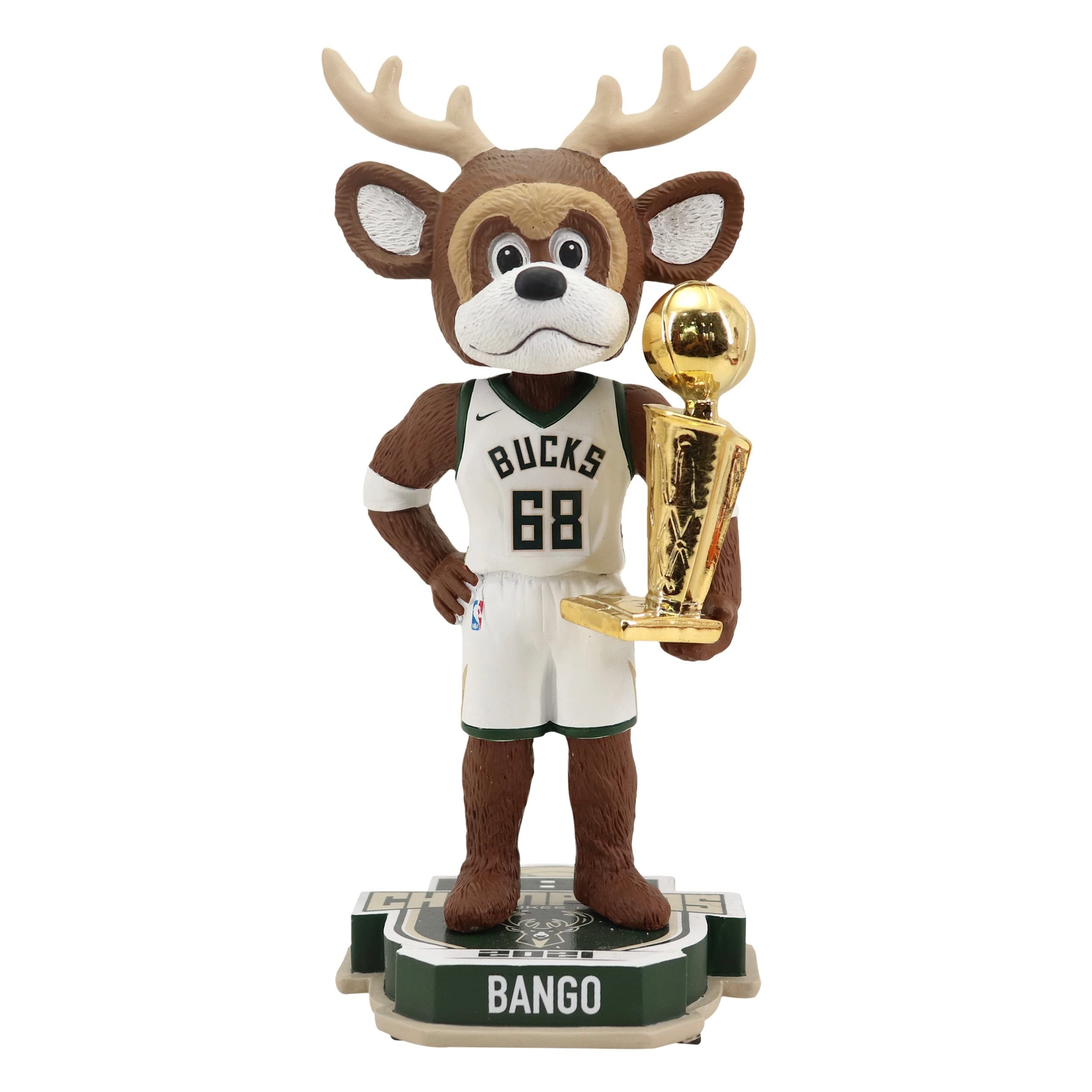 Milwaukee Bucks 2021 NBA Champions Bobblehead - Officially Licensed NBA Collectible for Fans & Sports Memorabilia - Perfect for Home Display, Office Decor, and Basketball Gifts