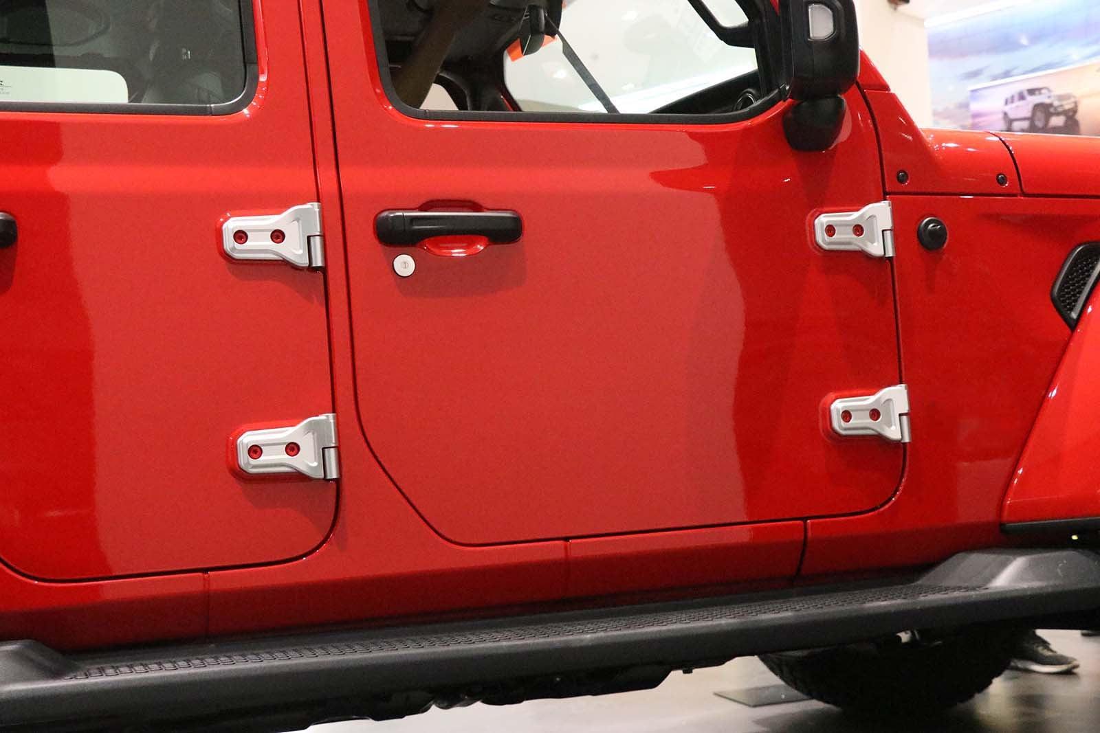 8-Piece Door Hinge Shell Set for Jeep Wrangler JL 2018-2022 - Black/Red/Silver Color Options - Perfect for Off-Road Protection & Customization
