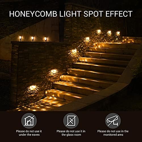 **Quntis 4Pack Solar Lights Outdoor, IP65 Waterproof LED Solar Fence Lights with Auto On/Off, Warm White Solar Garden Lights for Wall, Deck, Post, Patio, Yard, Stairway, Path, Porch – Perfect for Landscape Lighting & Nighttime Safety**