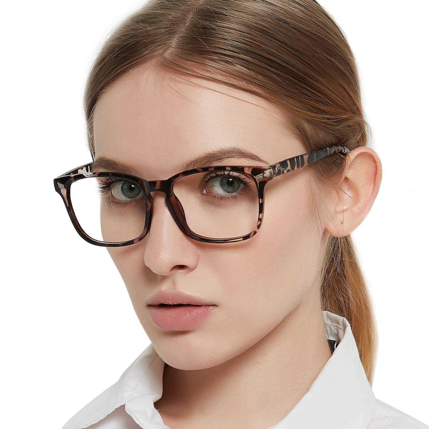 Blue Light Blocking Reading Glasses for Women - MARE AZZURO Computer Glasses with Magnification 0.00 to 6.00 (Leopard Print, +1.75) - Perfect for Office Work, Gaming & Screen Time