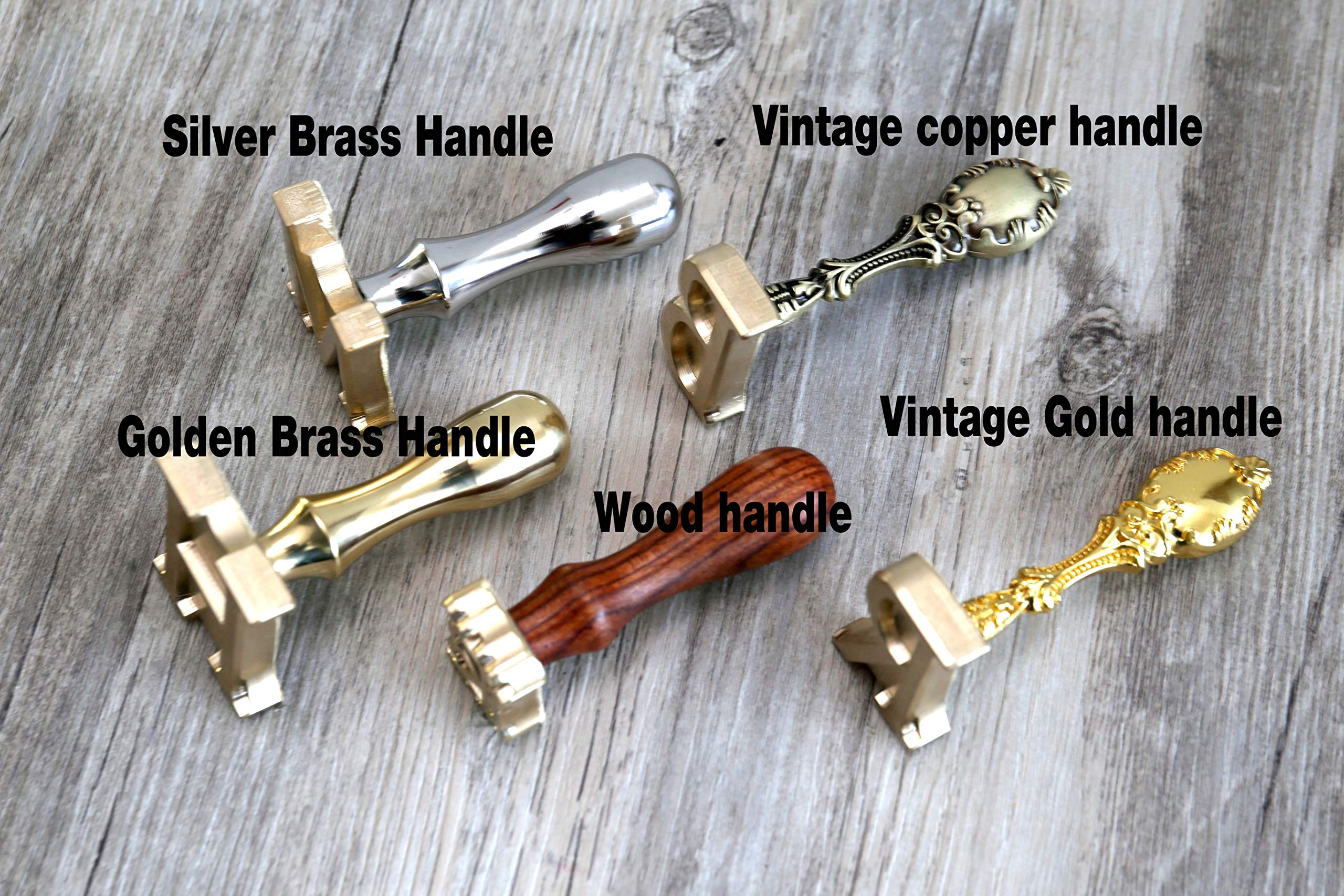 Personalized Ice Cube Stamp - Custom Business Logo Ice Stamp for Cocktails & Bars (1.5 Inch Vintage Gold Handle) - Perfect for Weddings, Parties & Home Entertaining