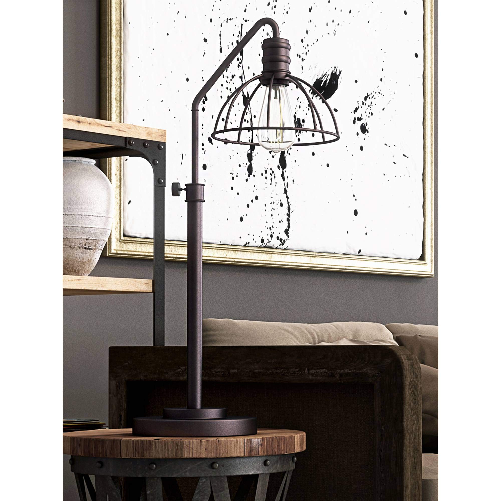 Lite Source Gaius Table Lamp - Modern LED Desk Lamp with Adjustable Brightness & Color Temperature for Home Office, Bedroom, or Study Room Lighting