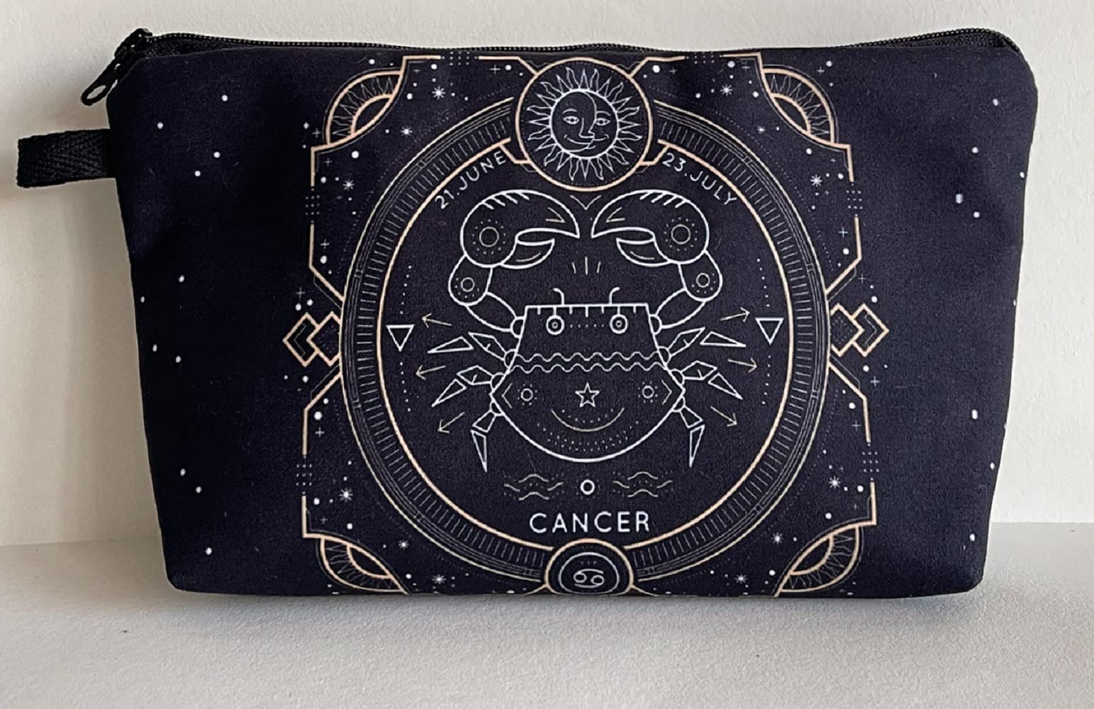 12 Constellations Makeup Bag for Women - Waterproof Travel Cosmetic Organizer (Cancer) for Daily Use & Trips