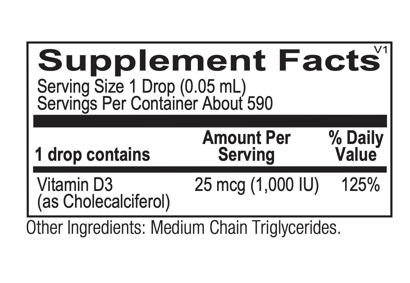 Premium Liquid Vitamin D3 Drops - 5000 IU per Serving - Supports Immune & Bone Health - Fast Absorption for Adults & Kids - Great for Winter, Low Sunlight & Indoor Lifestyles