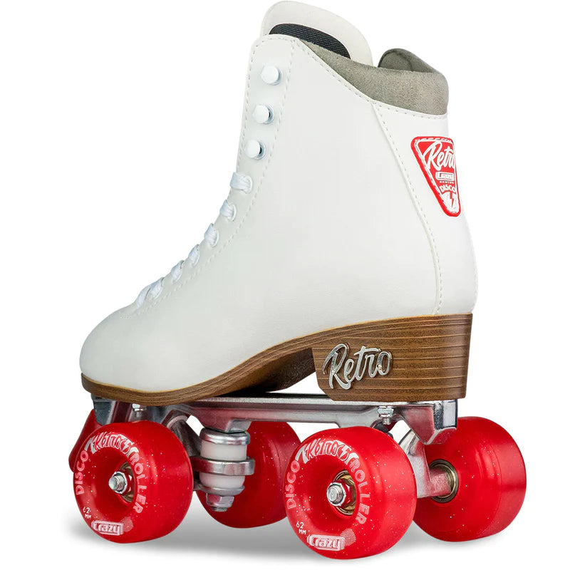 Adjustable Retro Roller Skates for Kids - White - Perfect for Outdoor Play, Birthday Gifts & Roller Rink Fun