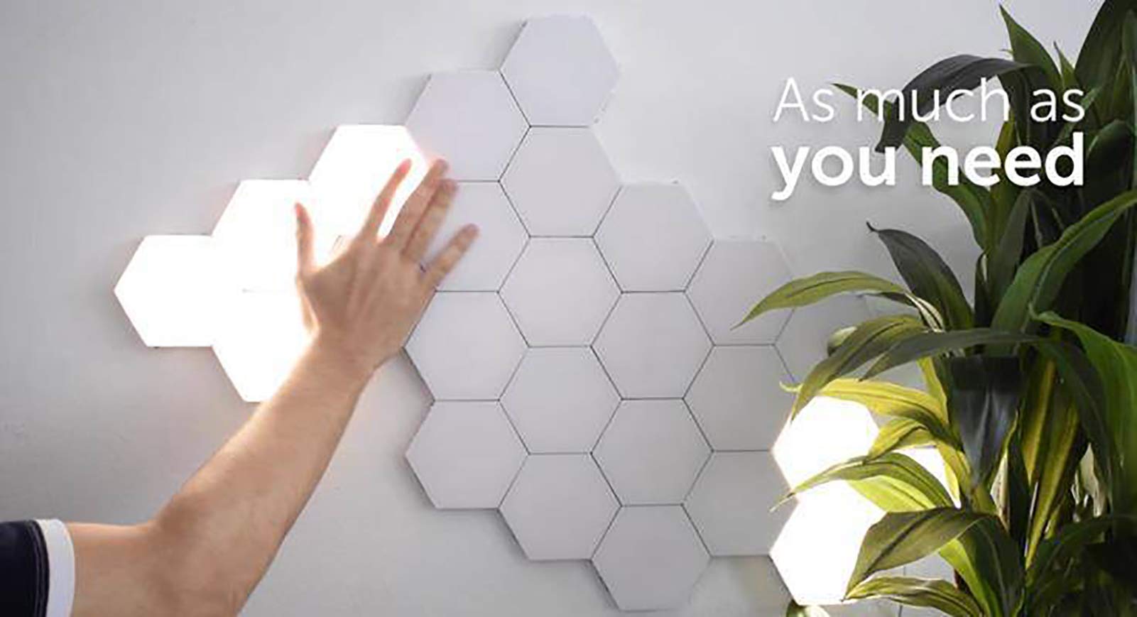 Hexagonal LED Smart Wall Light Panels - Modular Touch Sensitive Honeycomb Lighting for Home Decoration (12-Pack) | Perfect for Bedroom, Living Room, and Office Ambient Lighting