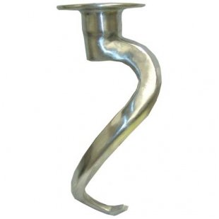 HOBART 105833 60 QT Spiral Dough Hook - Commercial Bakery Mixer Attachment for Bread, Pizza & Pastry Dough - Heavy Duty Stainless Steel Kitchen Equipment