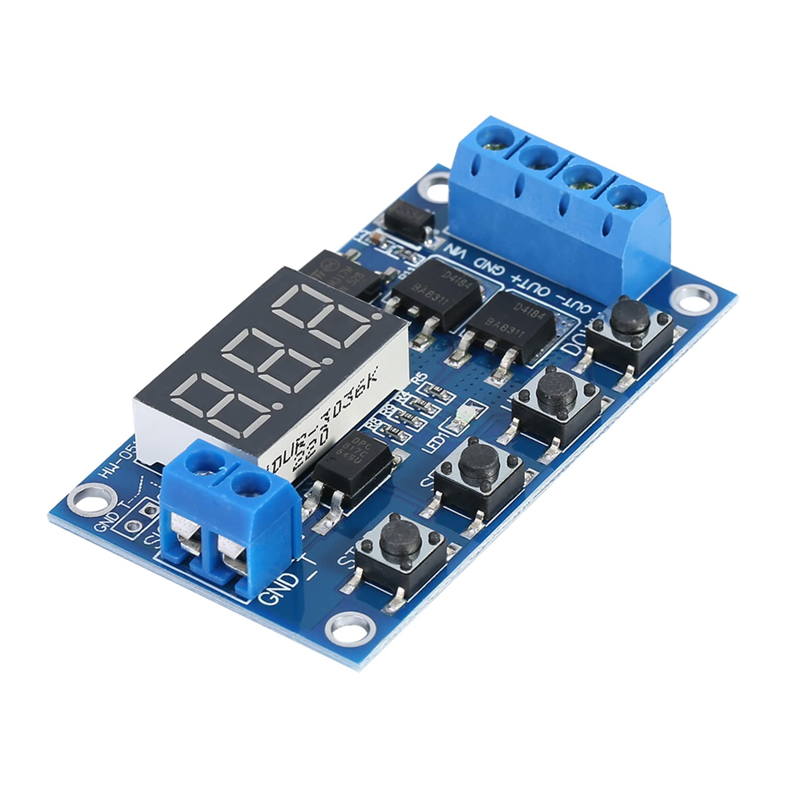 DC 5V-36V Adjustable Time Delay Relay Switch Module with LED Display - Perfect for Industrial Automation, Home Appliances, and DIY Electronics Projects