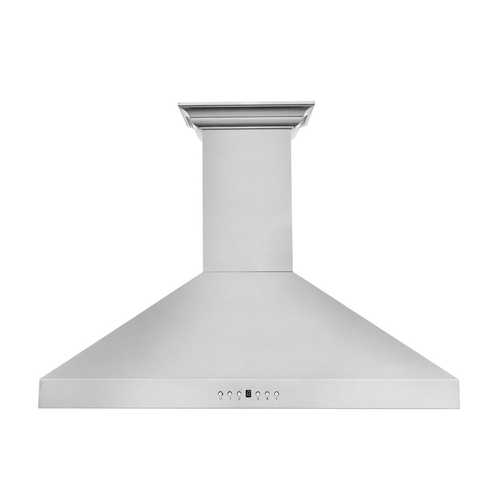 ZLINE KL3CRN BT Stainless Steel Ducted Wall Mount Range Hood with Built-in CrownSound Bluetooth Speakers - Perfect for Modern Kitchens & Open-Concept Living Spaces