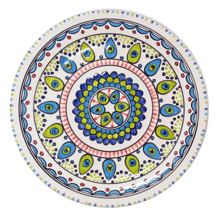 Premium Pavo Round Serving Platter - Elegant 12-Inch Ceramic Tray for Appetizers, Cheese, Desserts - Perfect for Dinner Parties, Holidays & Entertaining