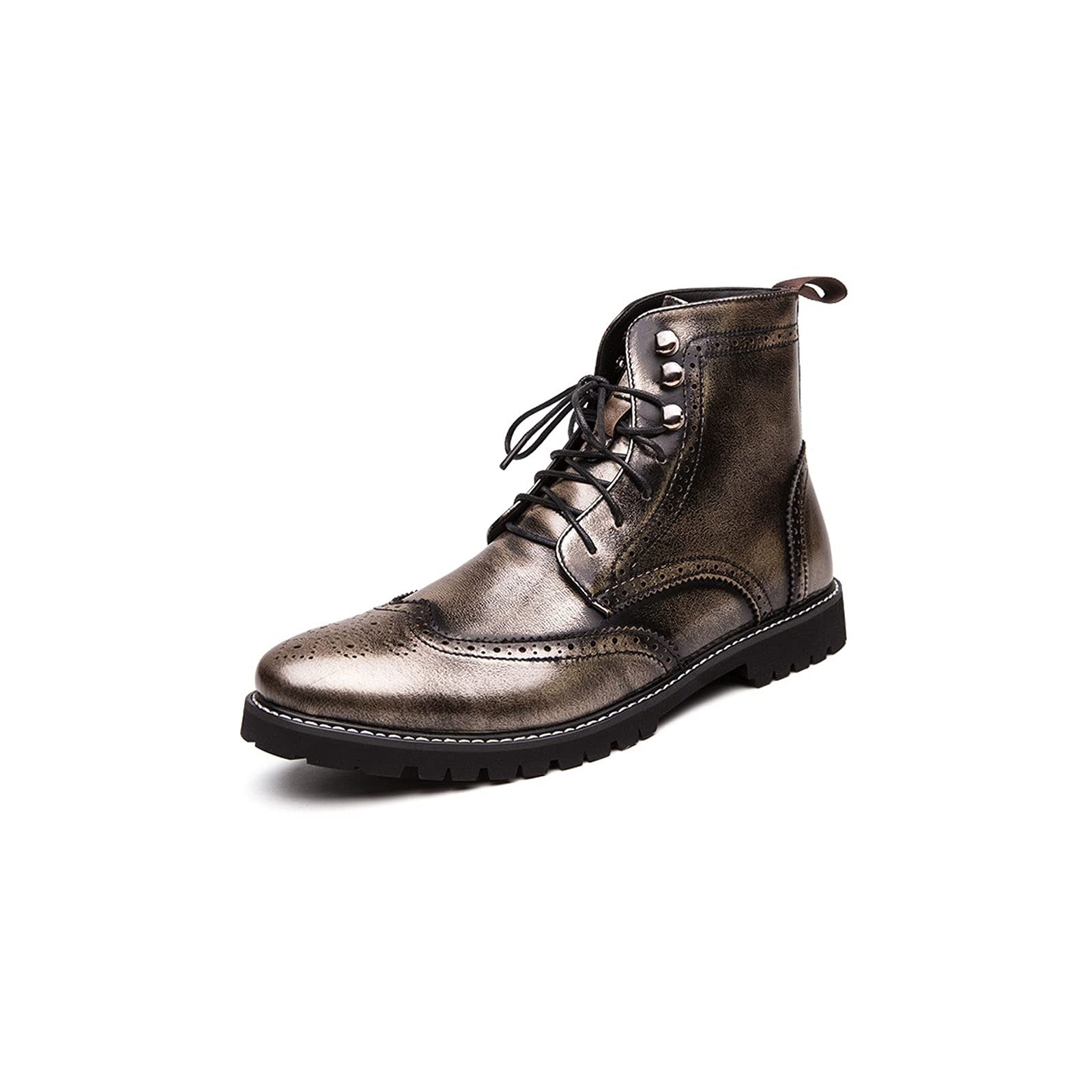 Italian Style Men's Leather Boots - Classic Retro Fashion Boots for Men, Comfortable & Breathable (Size 12, Color A) - Perfect for Casual Wear, Outdoor Adventures & Winter Fashion