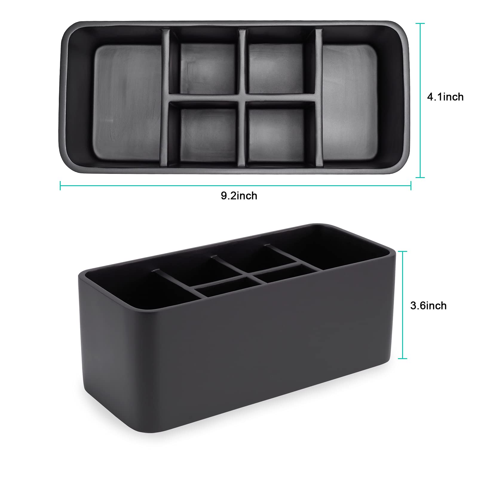 Black Toothbrush and Toothpaste Holder Stand - Bathroom Organizer for Toothbrushes & Makeup Brushes | Perfect for Small Bathrooms, Vanities & Travel Essentials Storage