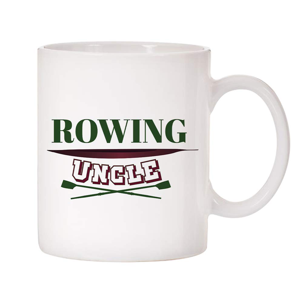 Sports Family 11oz Ceramic Coffee Mugs with Rowing & Uncle Designs - Perfect for Gifts, Office Use & Family Gatherings