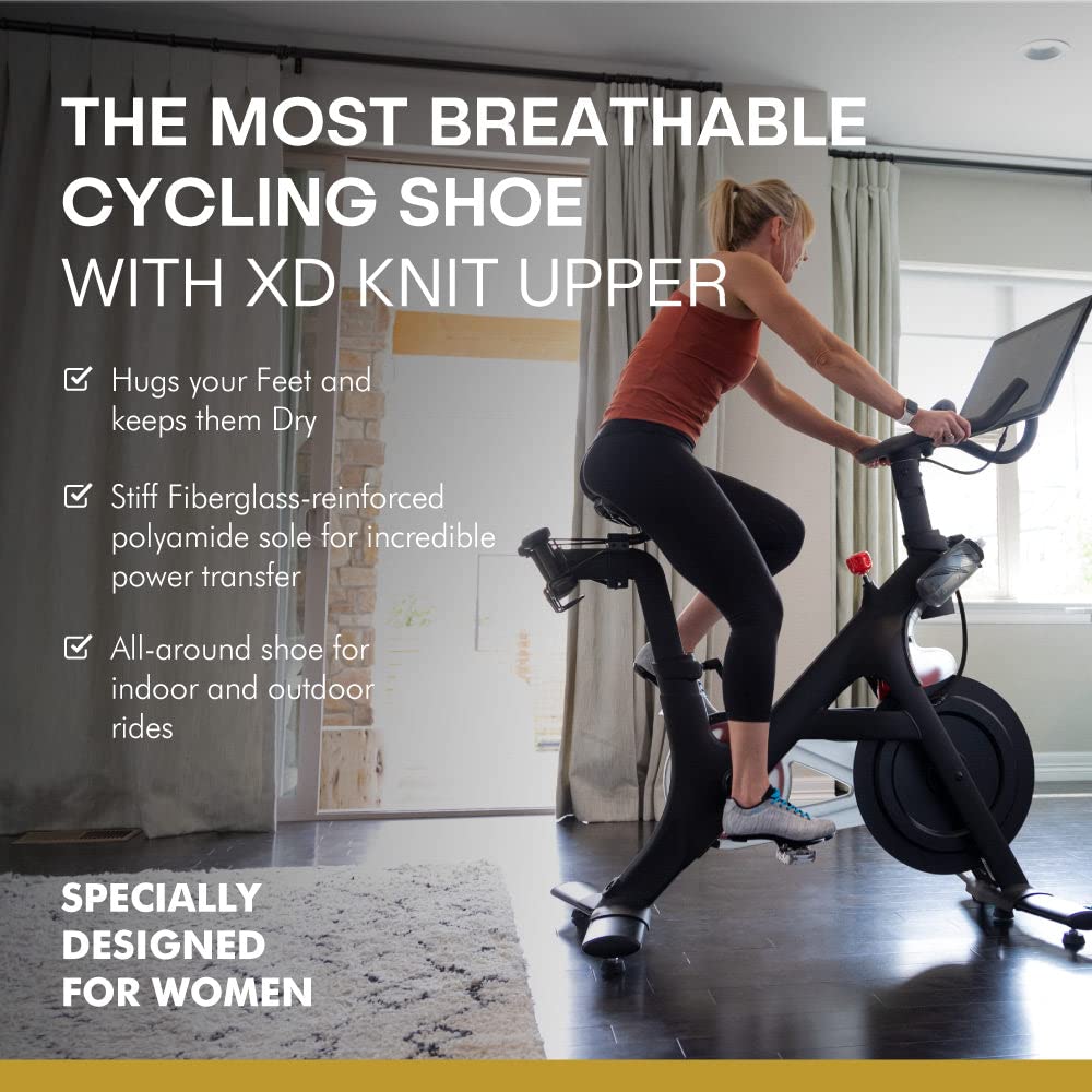 Tommaso Pista Women's Cycling Shoes - Peloton & Indoor Spin Bike Compatible - Delta & SPD Cleat Ready - Comfortable & Breathable for Indoor Cycling, Spinning Classes & Peloton Workouts
