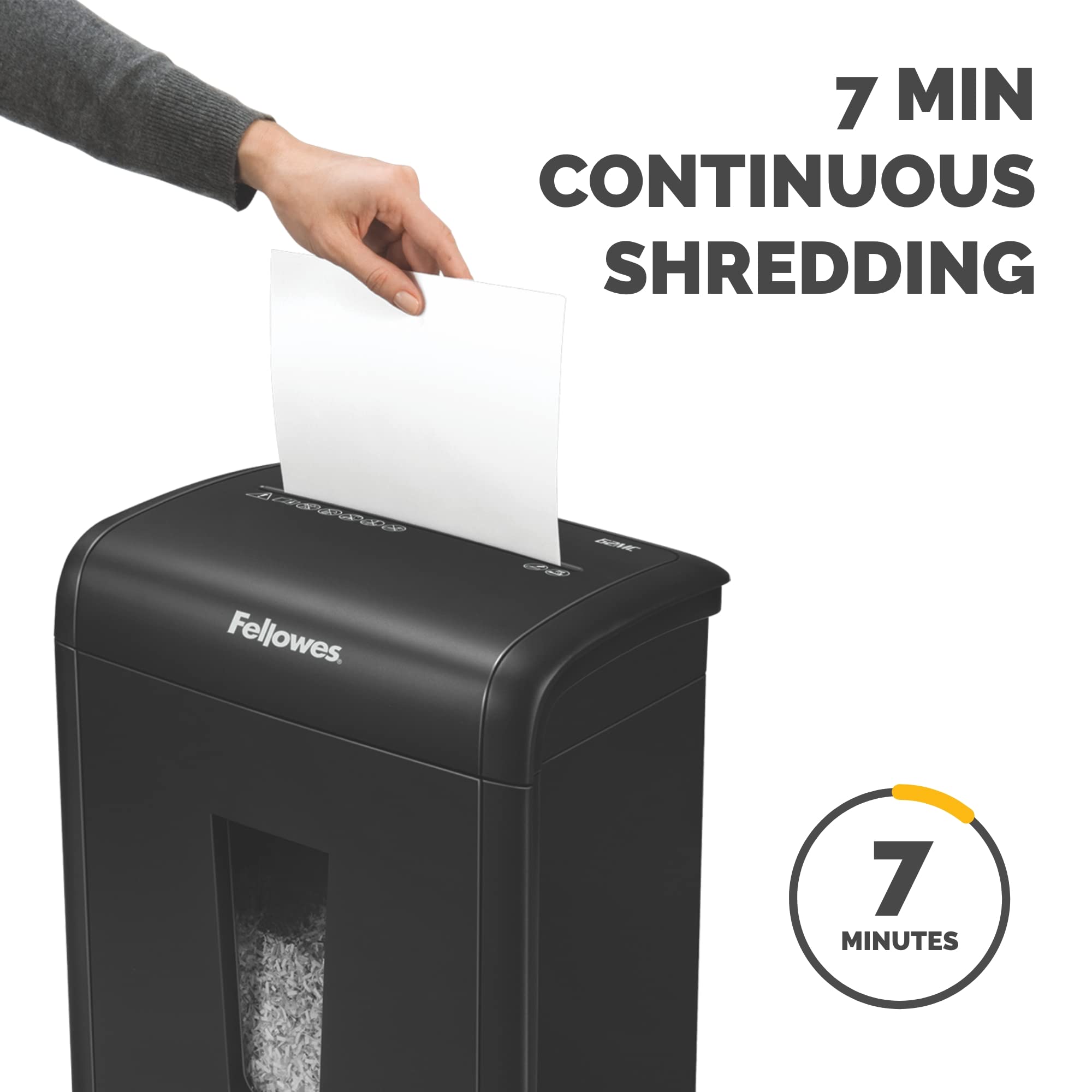 Fellowes 62MC 10-Sheet Micro-Cut Paper Shredder with Safety Lock for Home & Office Use - Secure Document Destruction for Tax Records, Credit Cards & Confidential Files
