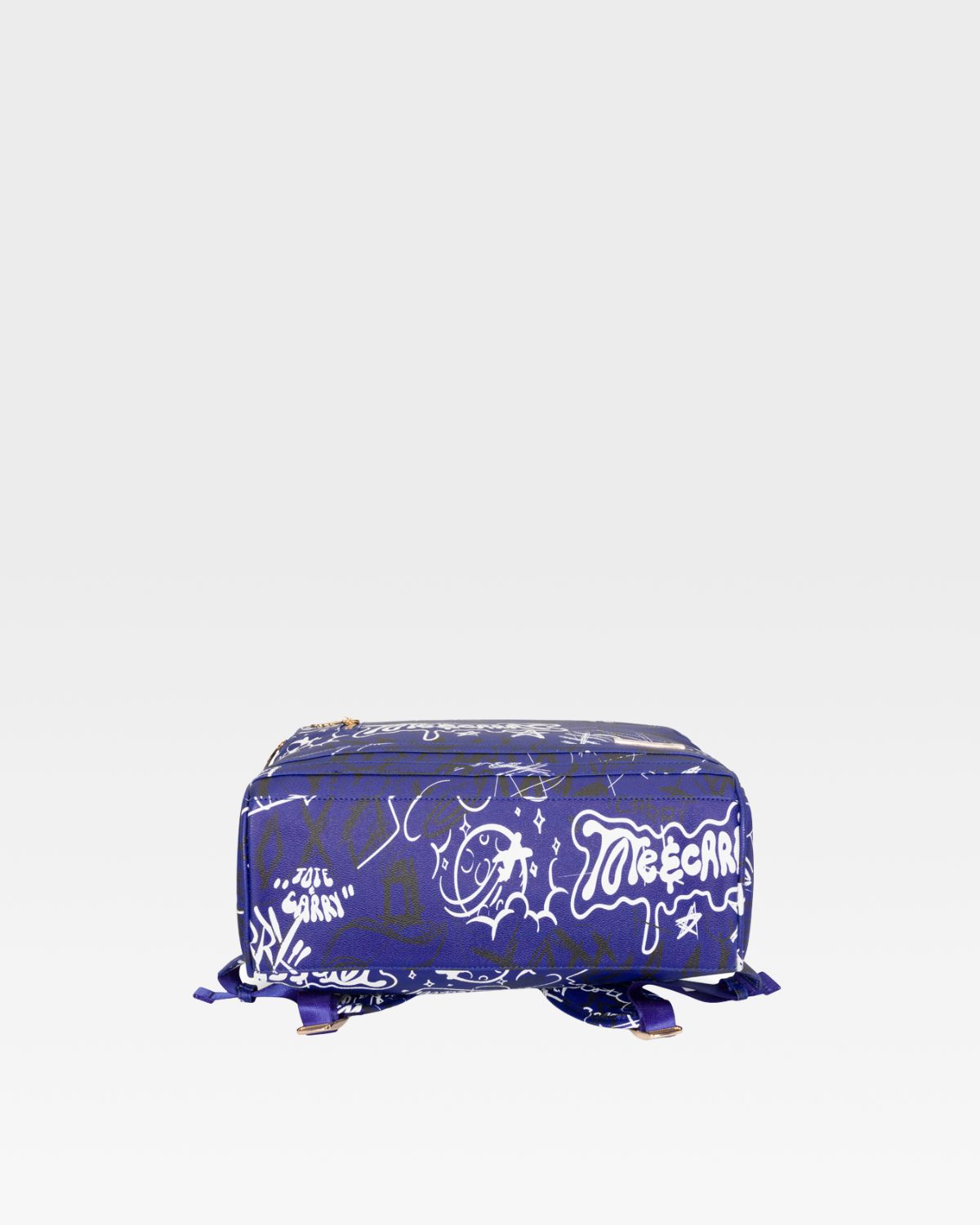 Royal Blue Graffiti Tombstone Roller Duffle Bag Set - Stylish Travel Luggage for Urban Adventures & Weekend Getaways