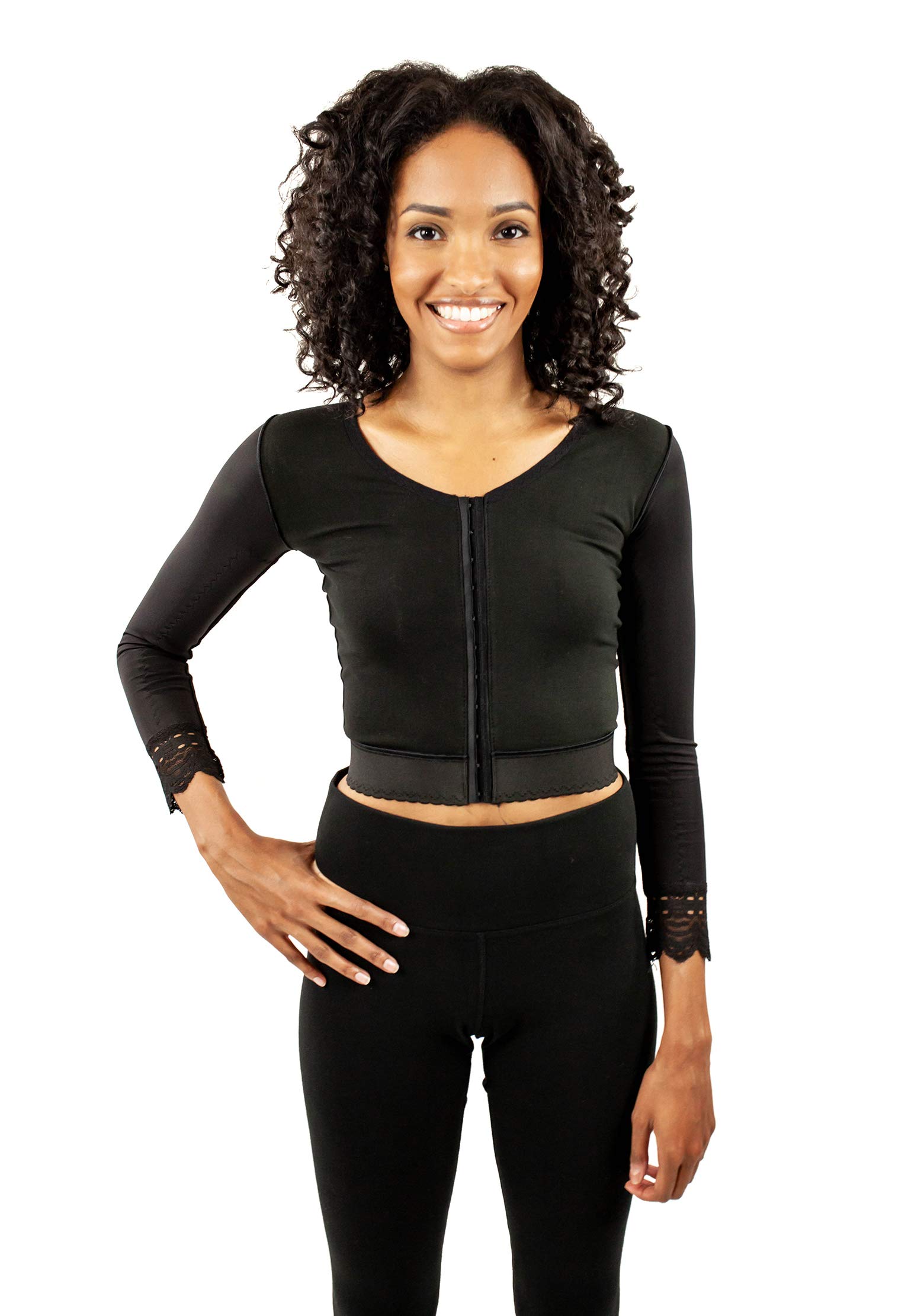 ContourMD Women's Compression Vest & Quarter Sleeve Shirt - Post-Surgery Recovery Garment for Breast Augmentation, Reduction & Liposuction | Perfect for Post-Op Healing, Swelling Control & Comfortable Support