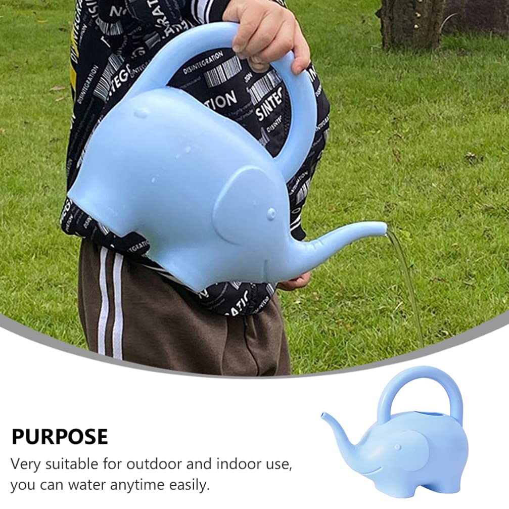 2-Pack Kids Watering Can Set - Durable Plastic Watering Pot for Children, Gardening Supplies for Outdoor & Indoor Plants - Perfect for Garden, Yard, and Home Plant Care (Blue & Green)