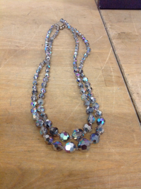 2 Stand Crystal Beaded Necklace for Women - Elegant Layered Jewelry for Party, Wedding & Everyday Wear