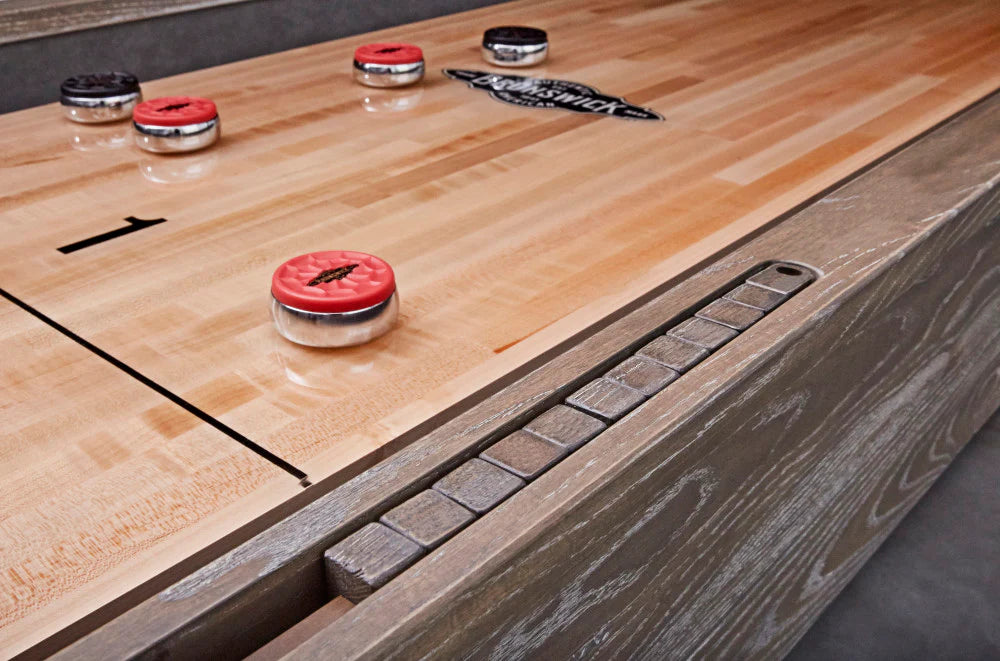 Brunswick Brixton 12-Foot Shuffleboard Table for Game Room, Bar & Home Entertainment | Premium Indoor Shuffleboard Game Set