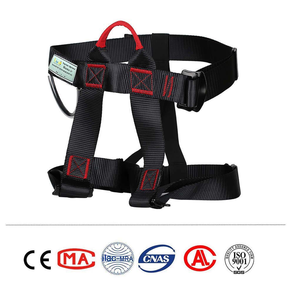 Climbing Gear Set for Rock Climbing, Rappelling, Ziplining, Fire Rescue & Tree Climbing - Durable Half Body Harness for Outdoor Adventures and Emergency Situations