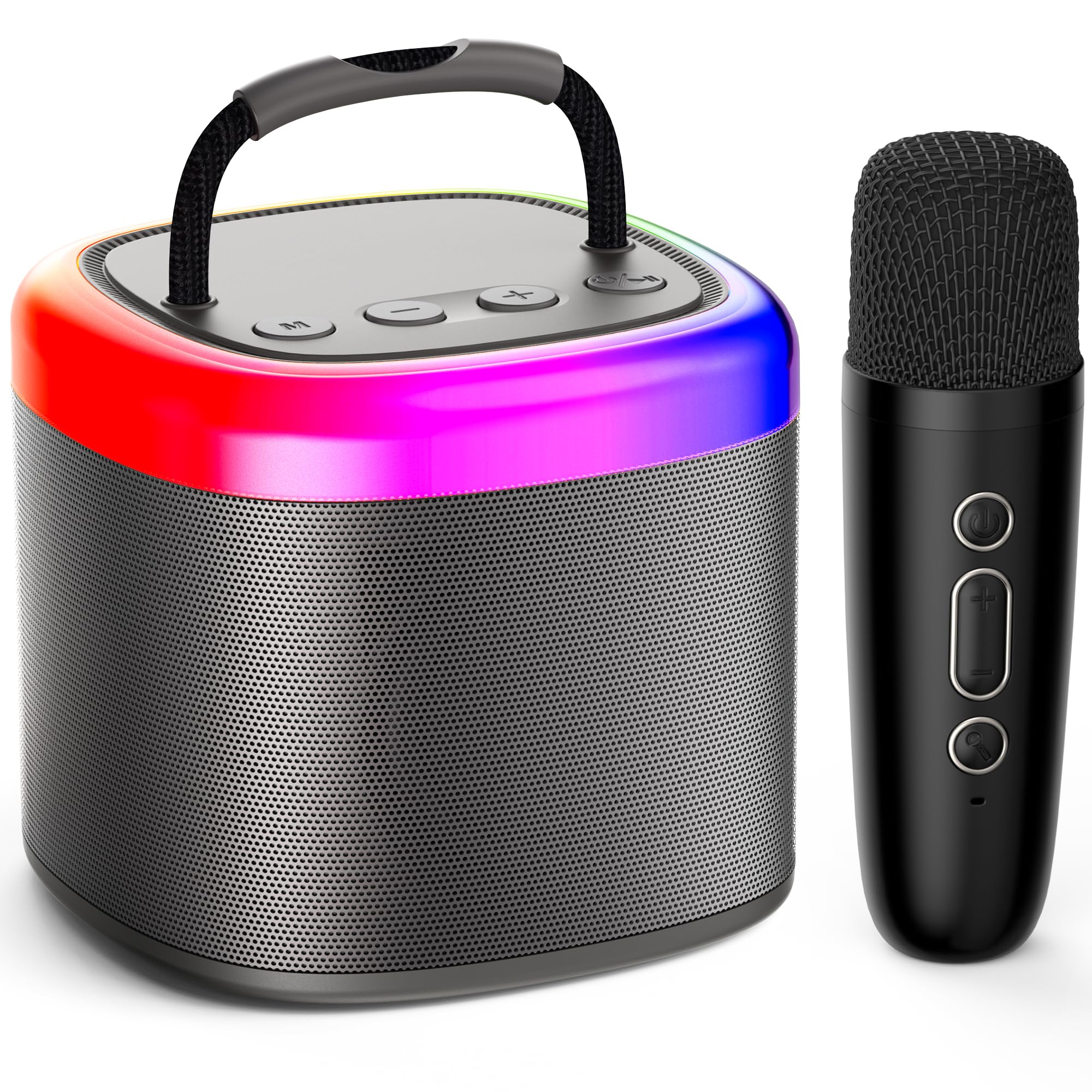 JYX Mini Karaoke Machine for Kids & Adults - Portable Bluetooth Speaker with Party Lights, Wireless Microphone - Perfect for Home Parties, Birthday Gifts & Family Gatherings | Great for Indoor Entertainment, Singing Practice & Holiday Celebrations