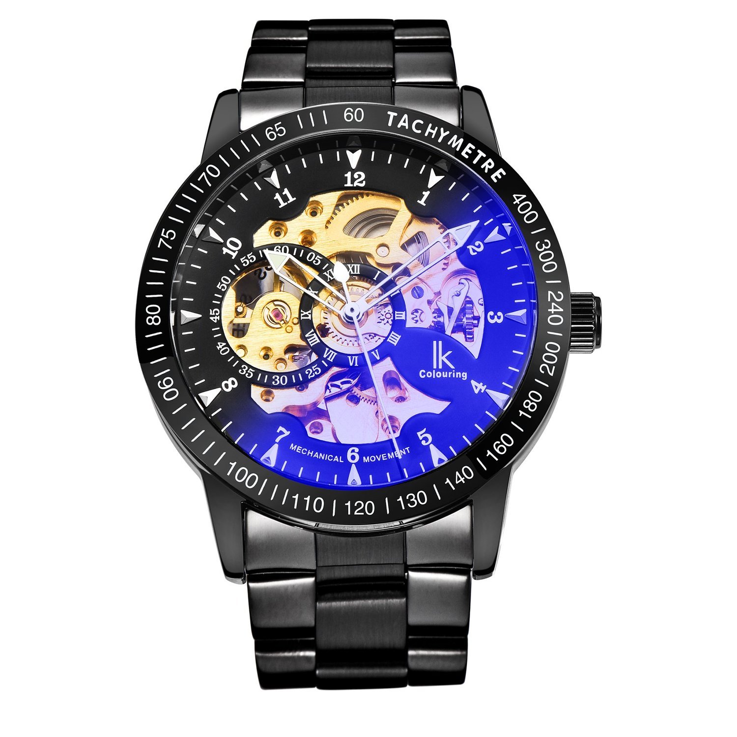 Stylish Automatic Skeleton Mechanical Watch for Men - Stainless Steel Rose Gold Business Casual Timepiece | Perfect for Office, Dating & Formal Occasions